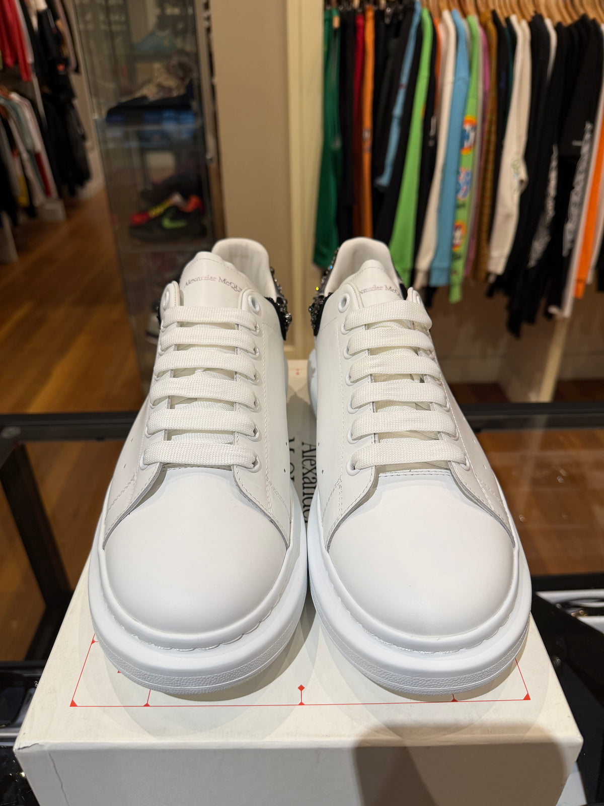 Alexander McQueen Oversized Sneakers - Black Rhinestone Tab