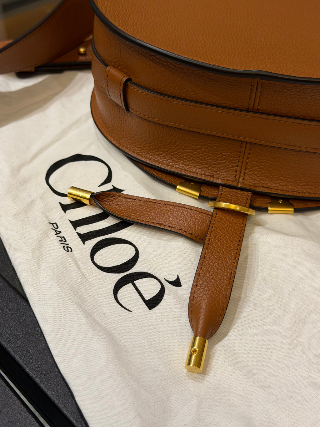 Chloé Marcie Saddle Bag - Tan