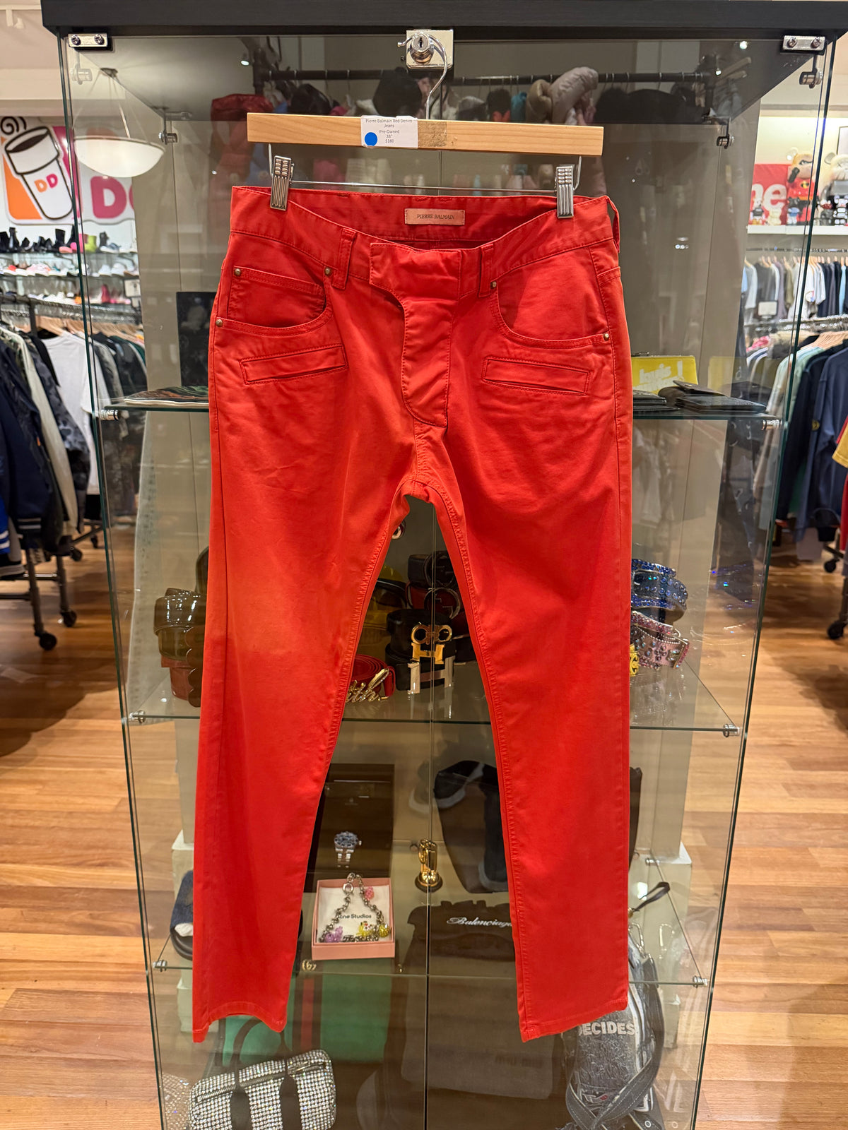 Pierre Balmain Red Denim Jeans