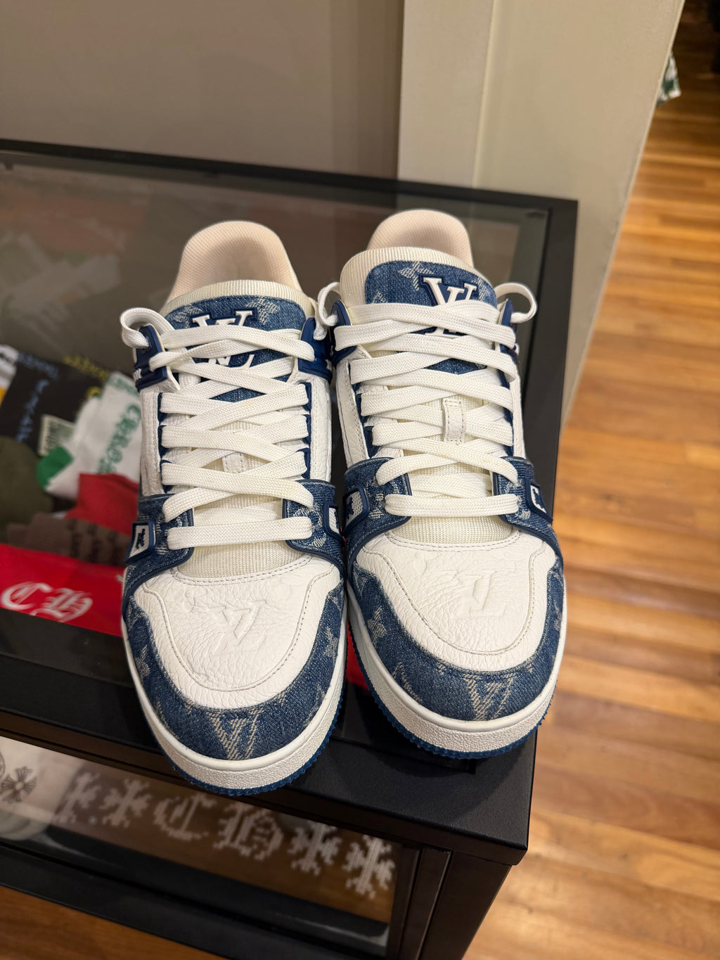 Louis Vuitton LV Trainer-Monogram Blue Denim
