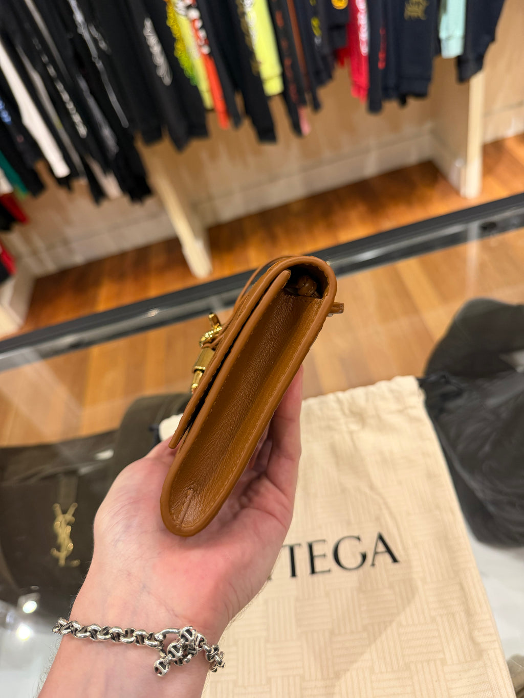 Bottega Veneta Andiamo Leather Shoulder Bag