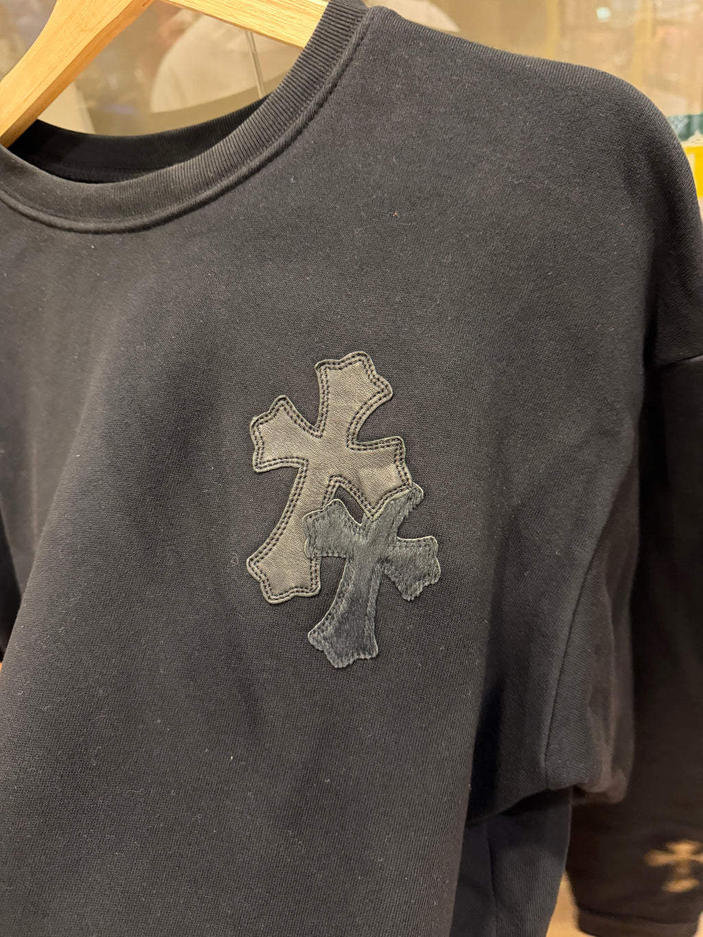 Chrome Hearts 19 Cross Patch Crewneck - Black