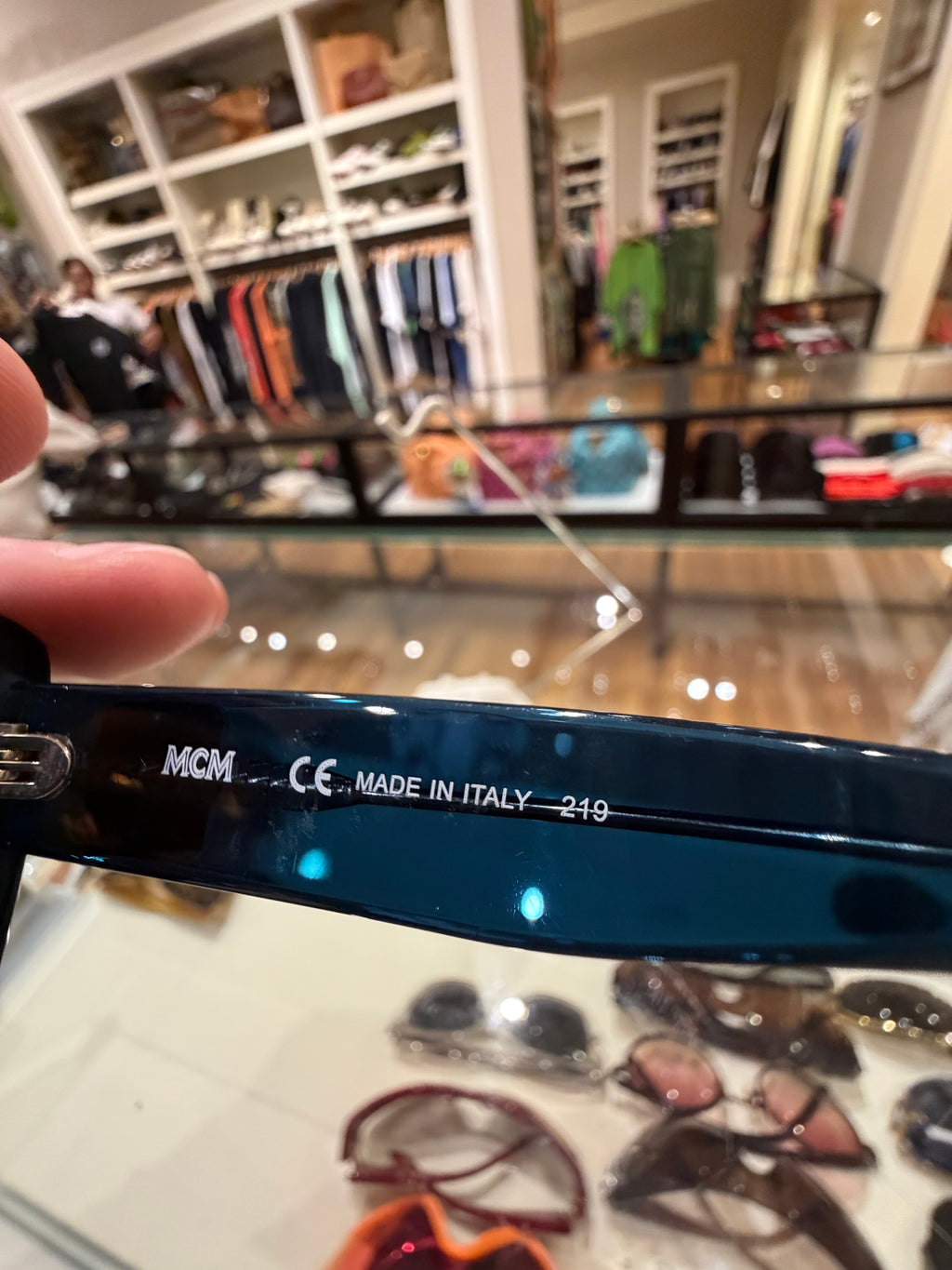 MCM Boxy Sunglasses - Blue