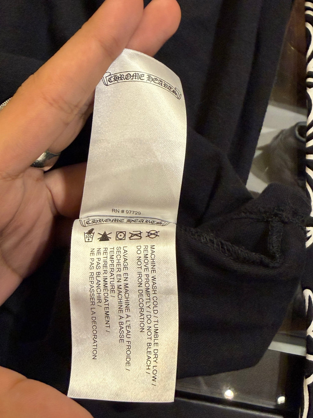 Chrome Hearts ‘Fuck You’ Horseshoe Pocket LS - Black