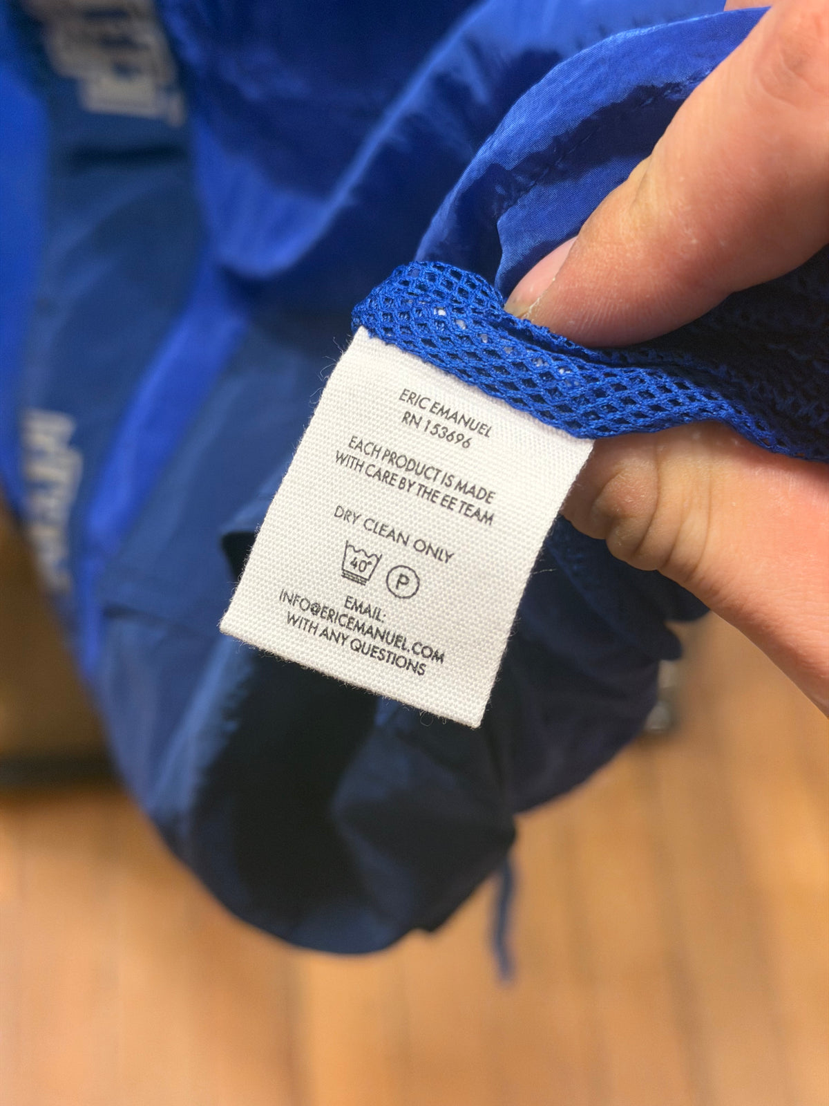Eric Emanuel EE Nylon Windbreaker - Blue/White
