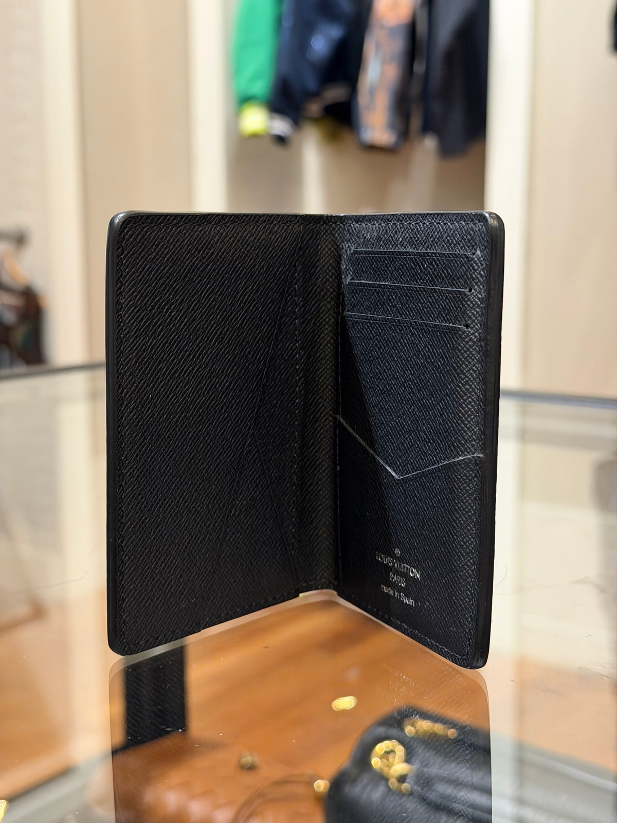Louis Vuitton Damier Leather Wallet - Black
