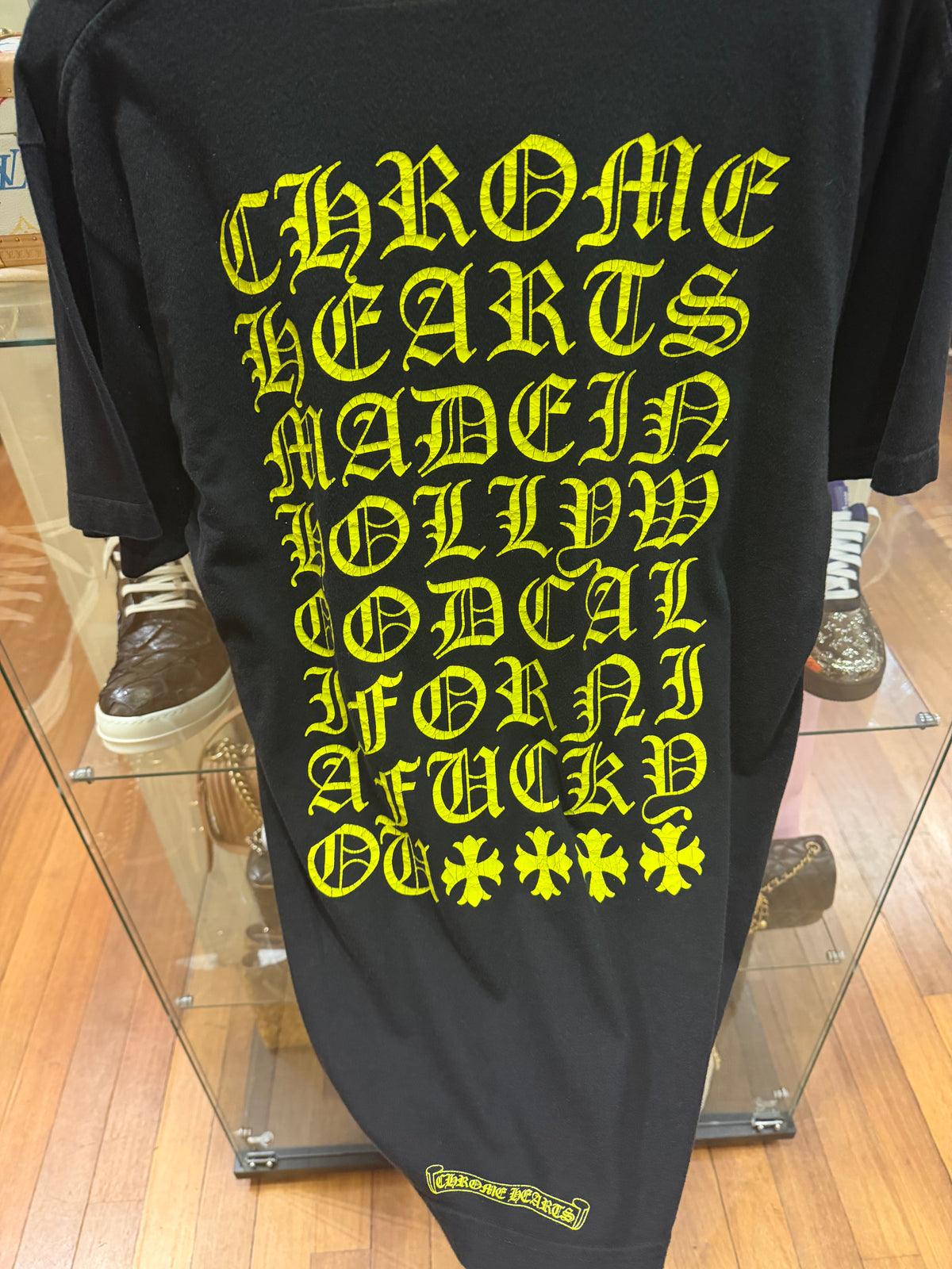 Chrome Hearts Eye Chart
Hollywood Tee - Black/NeonYellow