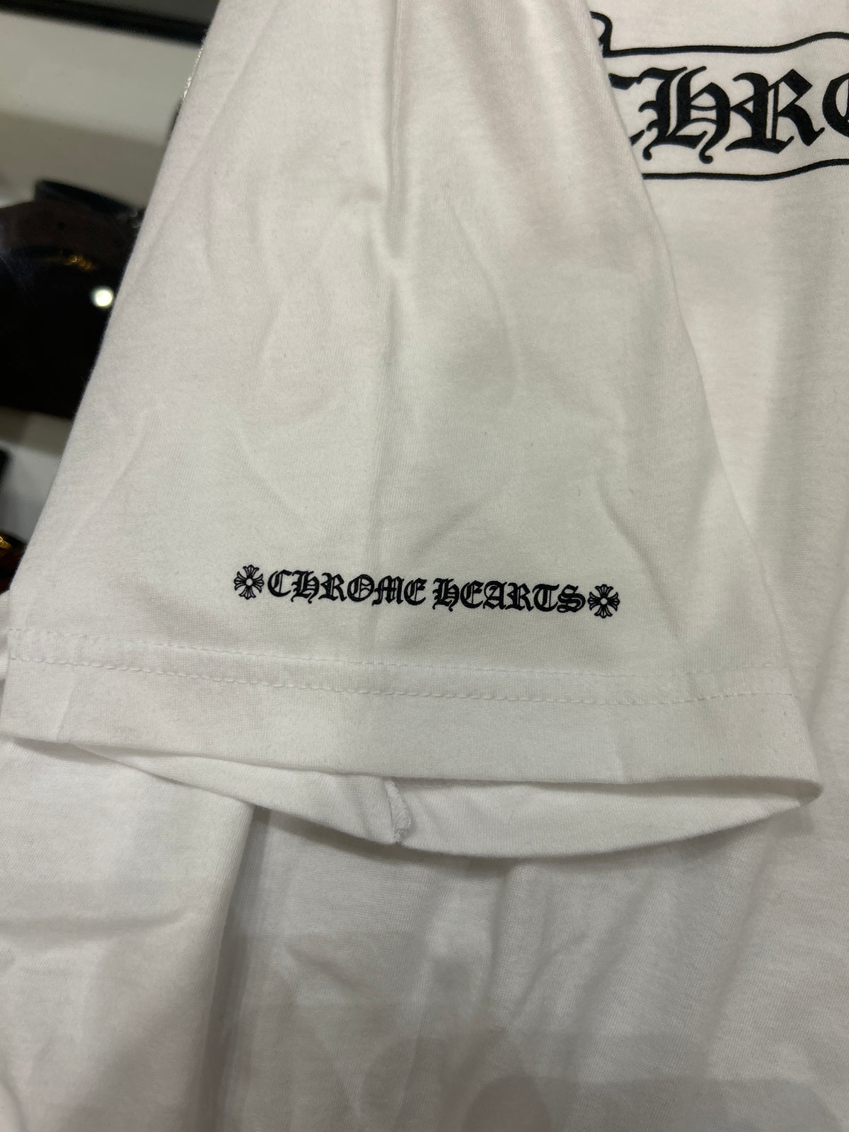 Chrome Hearts Scroll Logo Pocket Tee - White