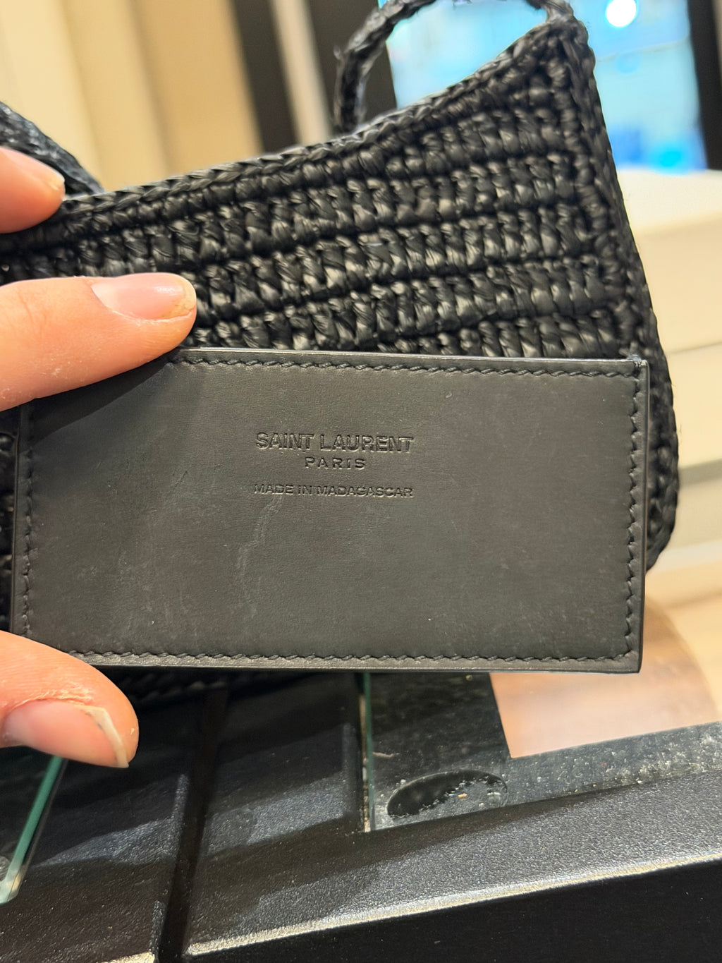 Saint Laurent Raffia Le 5 á 7 Mini