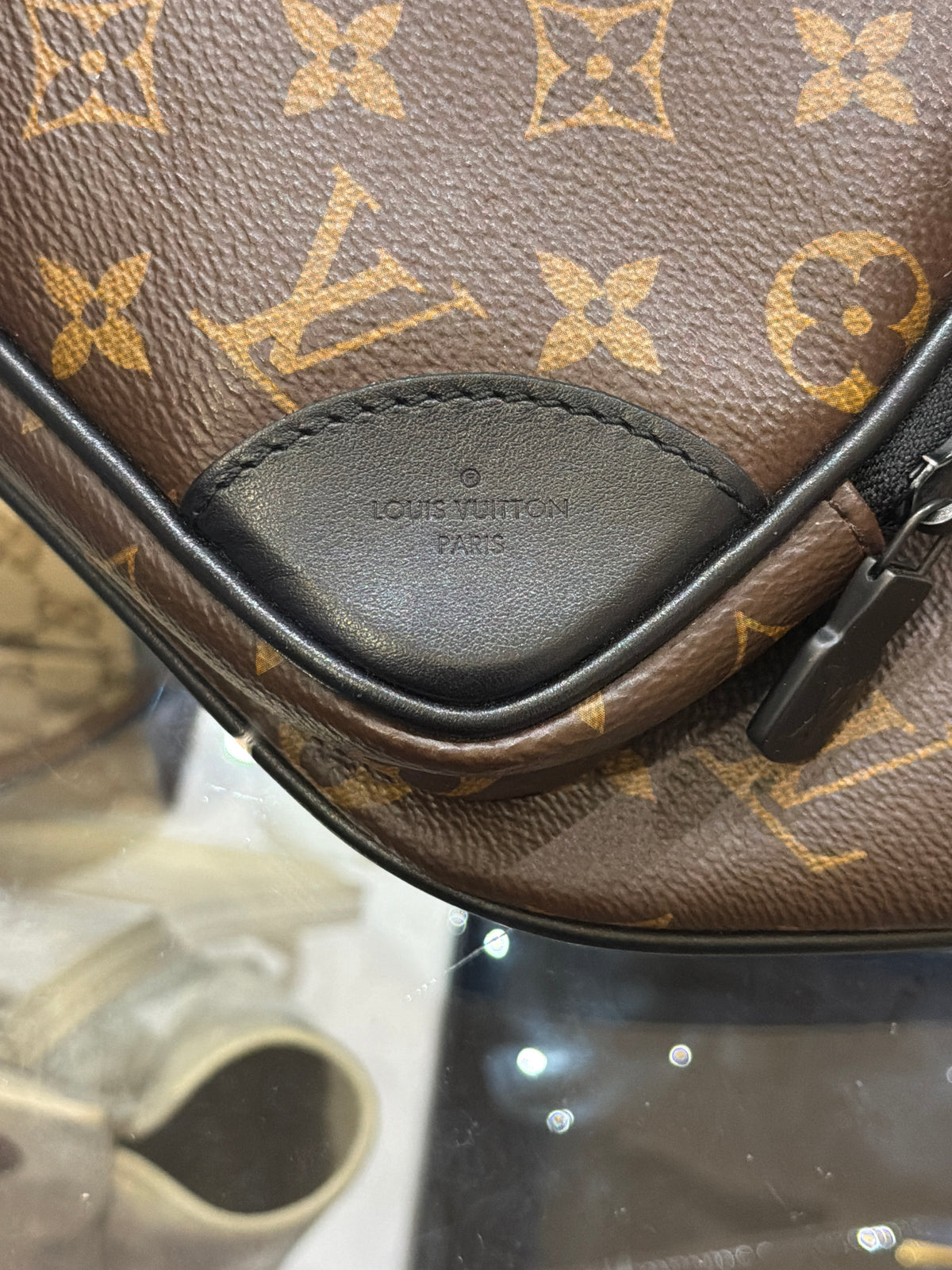 Louis Vuitton Leather Monogram Macassar Christopher Belt Bag