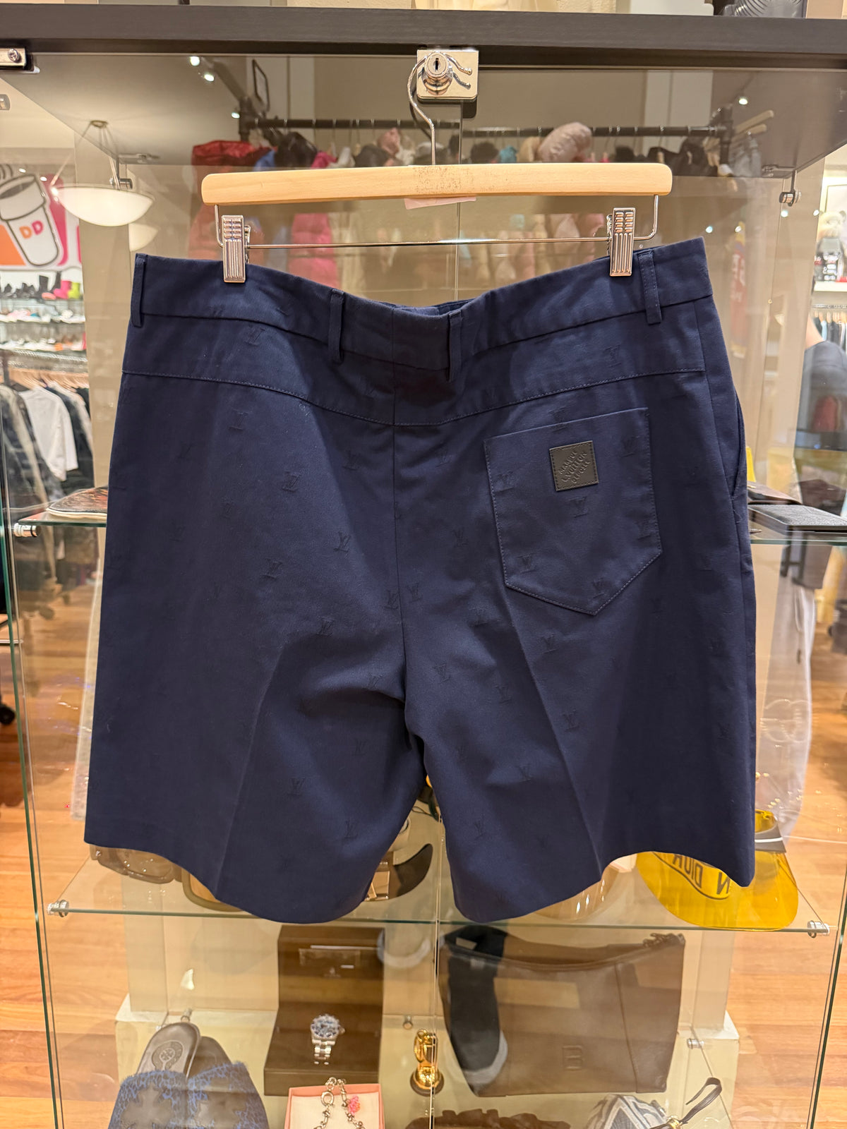 Louis Vuitton Tonal Monogram Chino Shorts - Navy