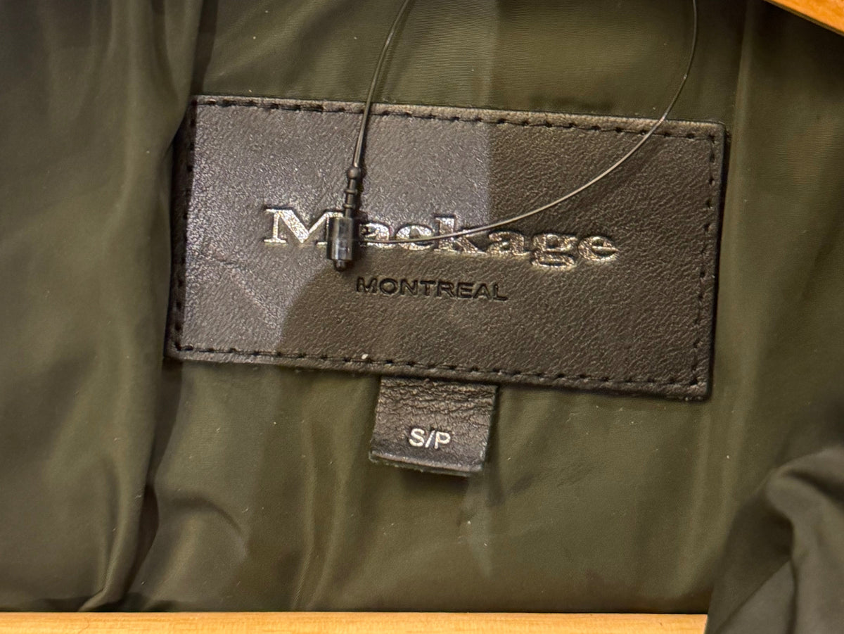 Mackage Asymmetrical Faux Fur Down Puffer Jacket