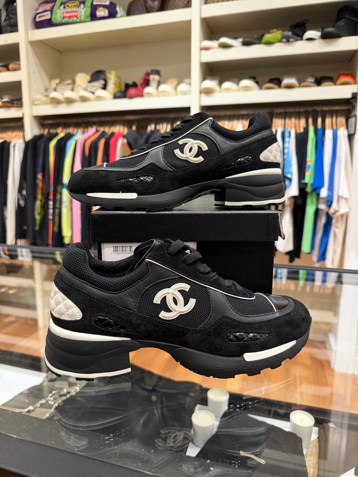 Chanel Heel Sneakers - Black