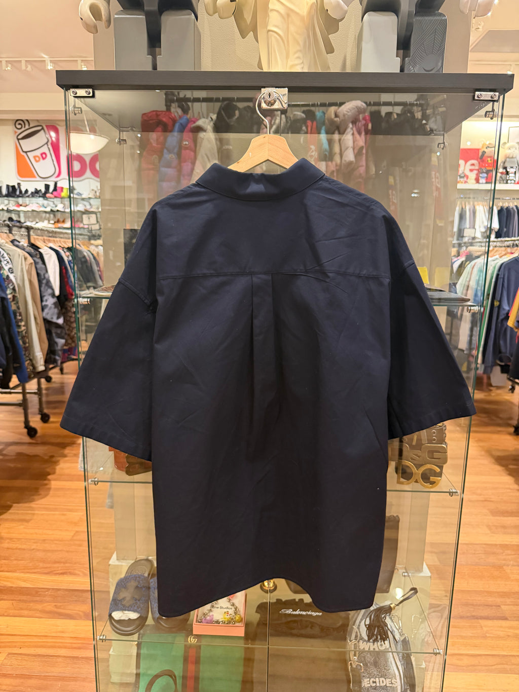 Loewe Anagram Cotton Twill Short Sleeve Button Up