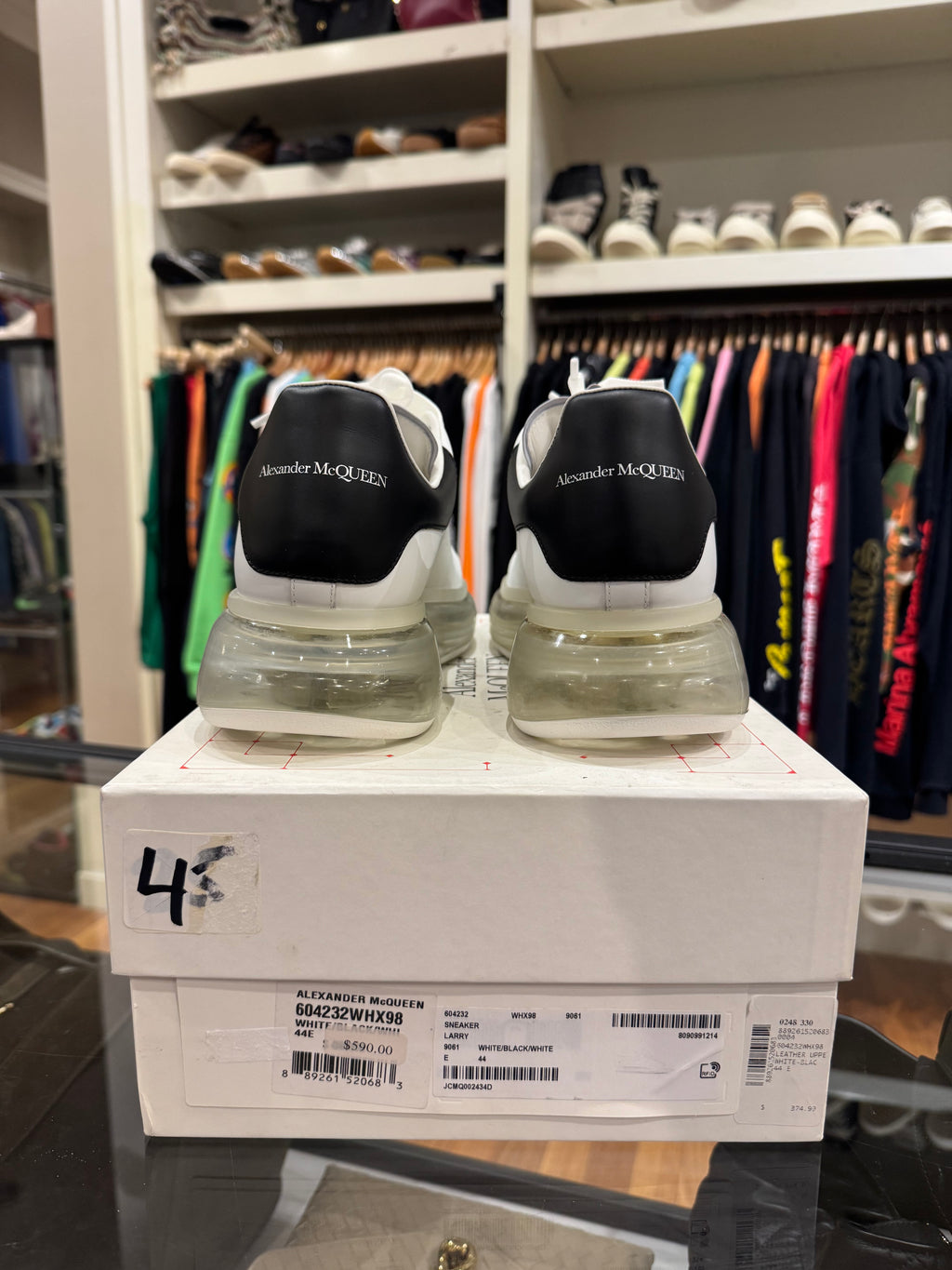 Alexander McQueen Bubble Sole Oversized Sneaker - White/Black