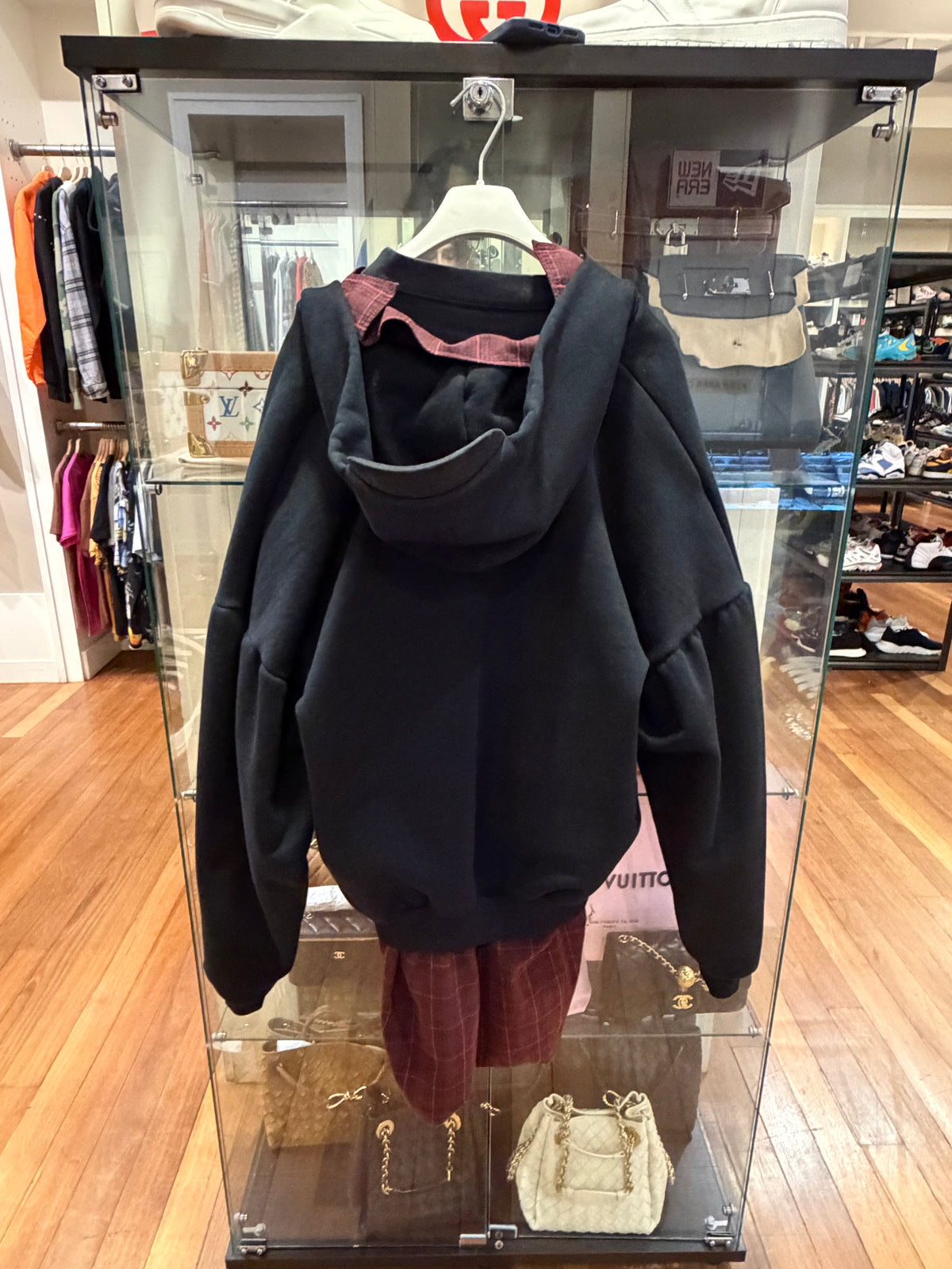 Balenciaga Unity Sports Layered Flannel Shirt Hoodie