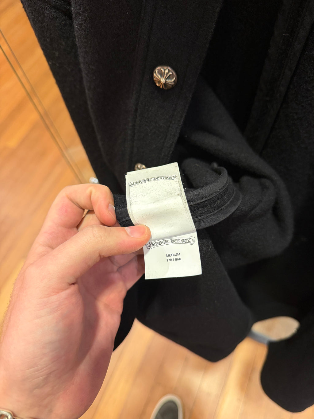 Chrome Hearts ‘Lola’ Wool Peacoat