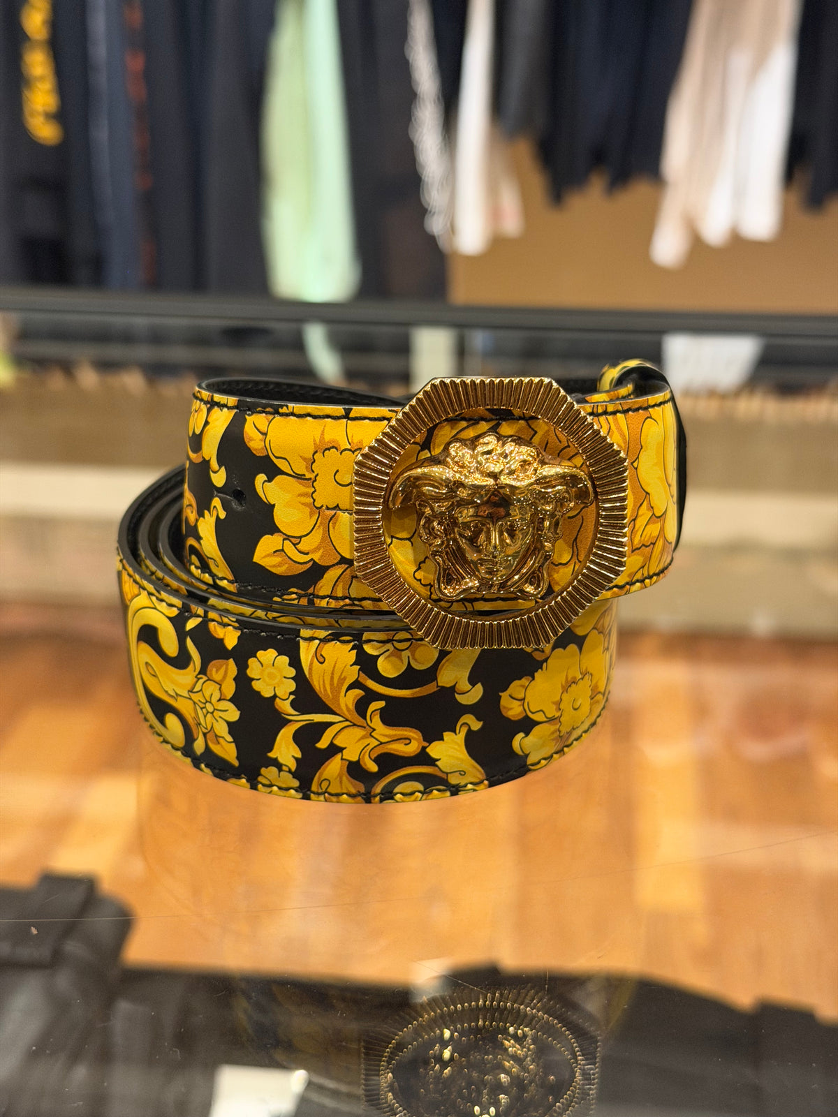 Versace Palazzo Medusa Buckle Leather Belt