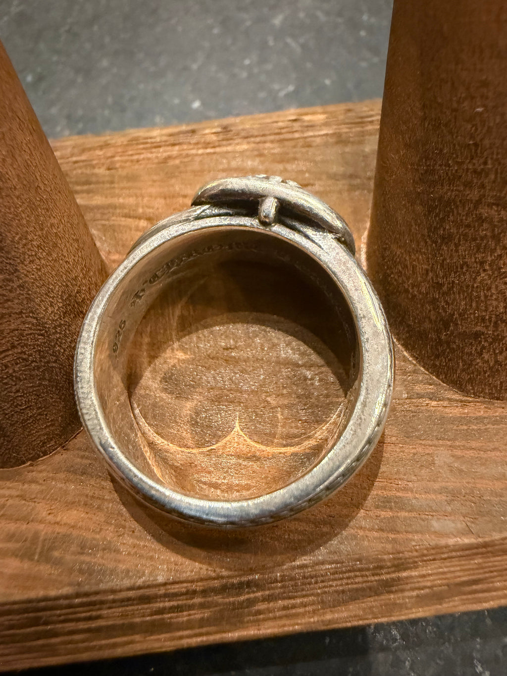 Chrome Hearts Large Gunslinger Belt Ring Silver - Size 12