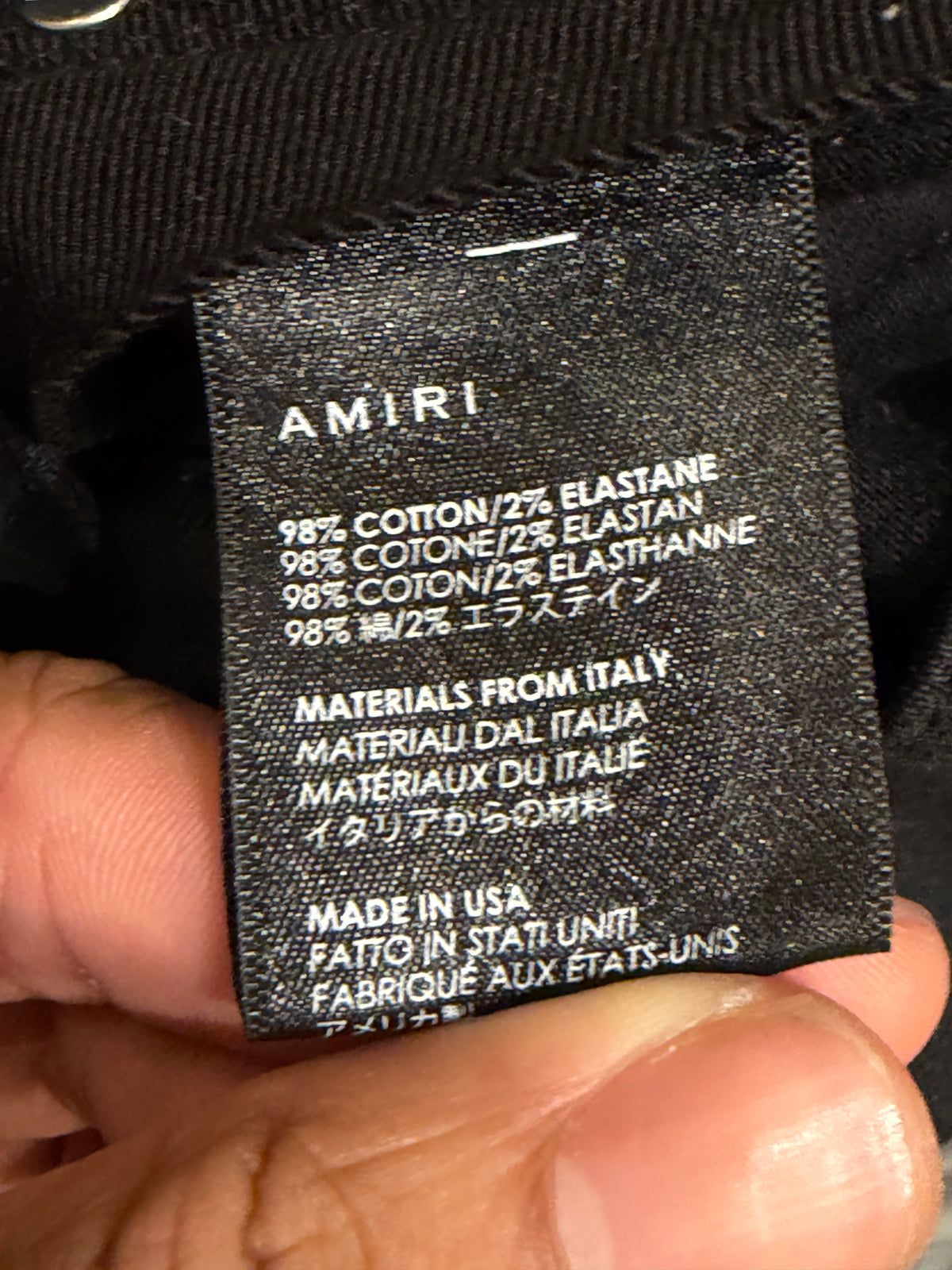 Amiri Thrashers Distressed Skinny Jeans - Black