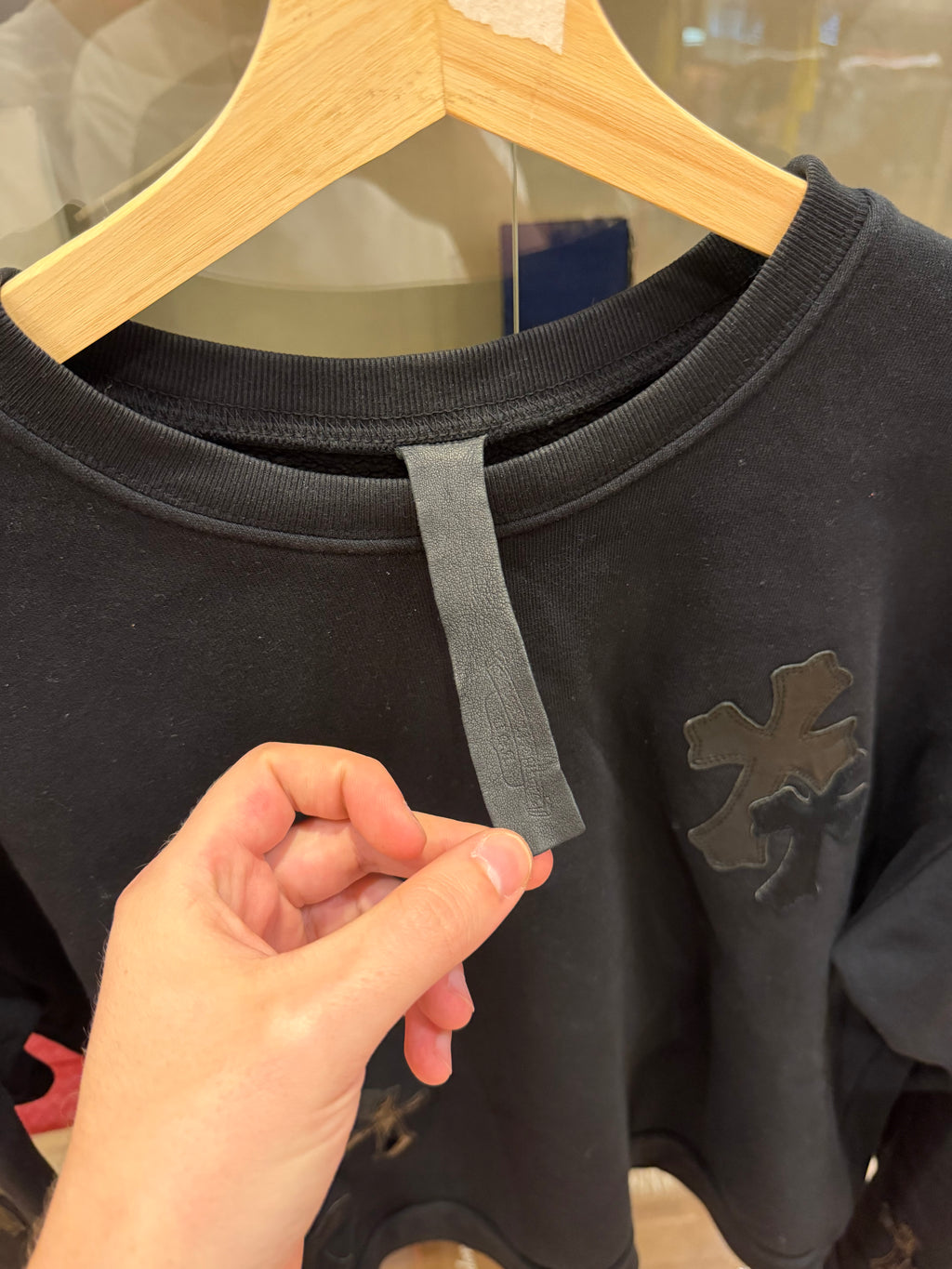 Chrome Hearts 19 Cross Patch Crewneck - Black