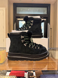 UGG x Sacai Suede & Shearling Hiking Boots - Black