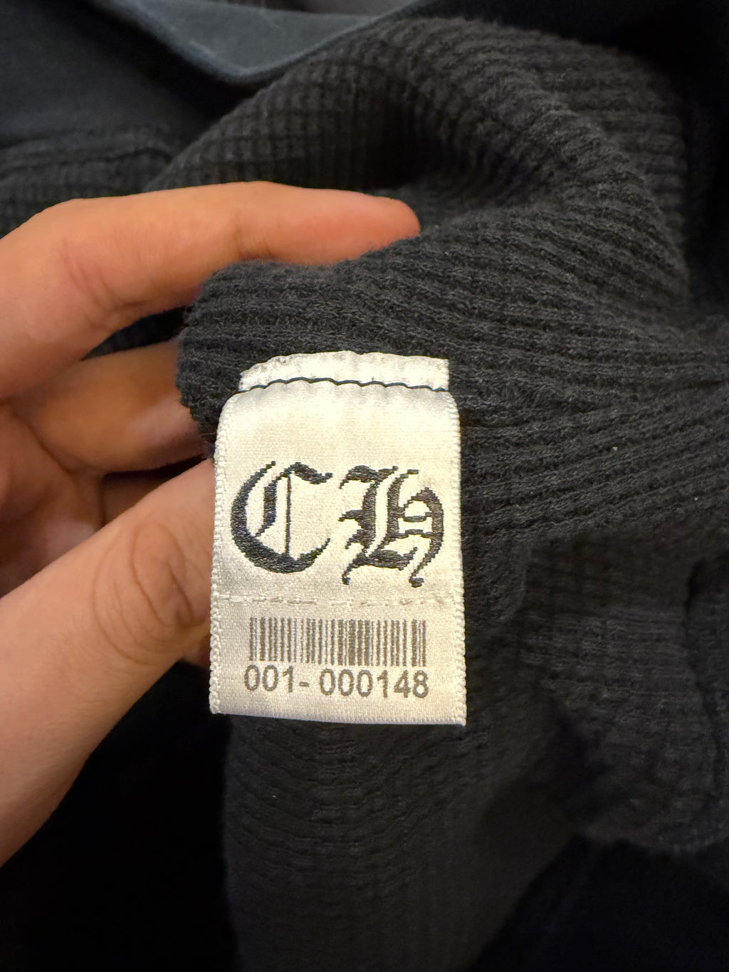Vintage Chrome Hearts Scroll Thermal Lined Zip Up - Black