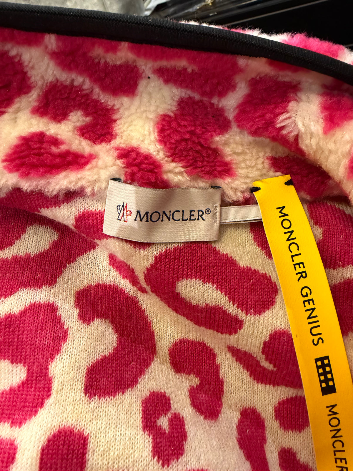 Moncler 1 Genius x JW Anderson Leopard Print Teddy Patch Fleece