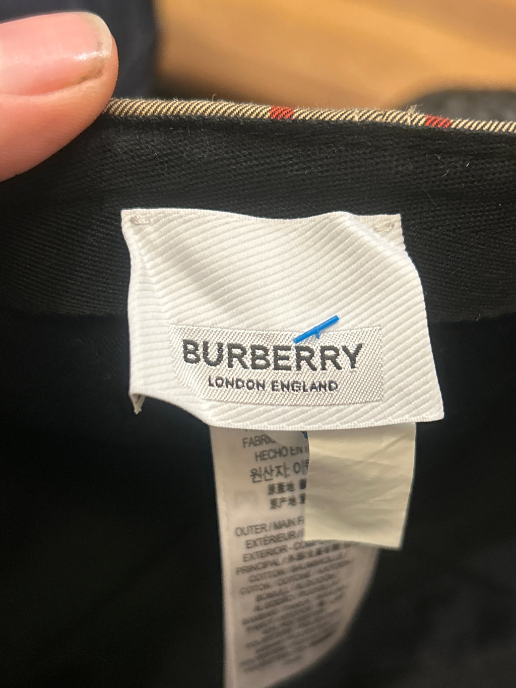Burberry Logo Vintage Check Baseball Cap