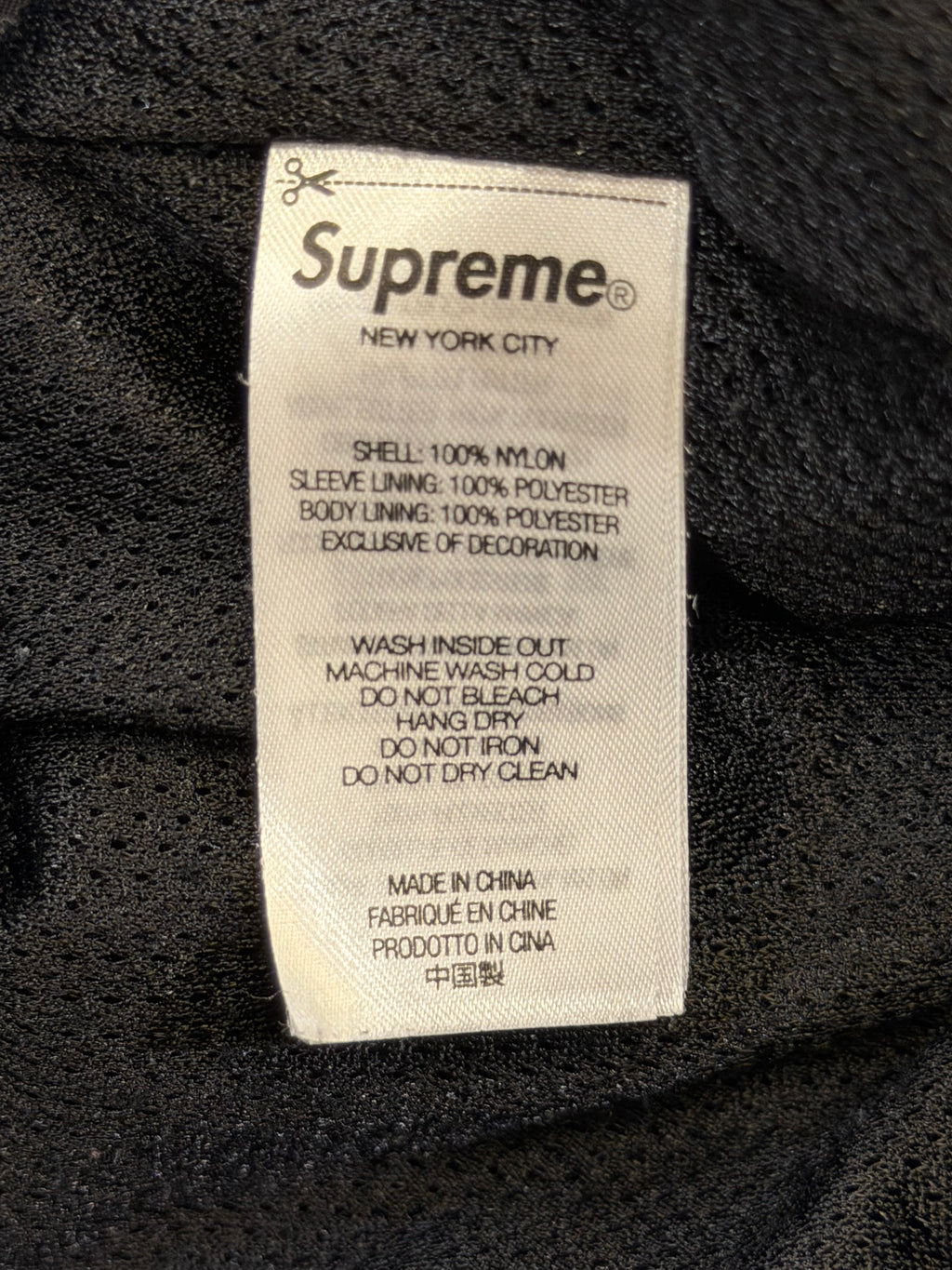 Supreme Contrast Zip Track Jacket - Black
