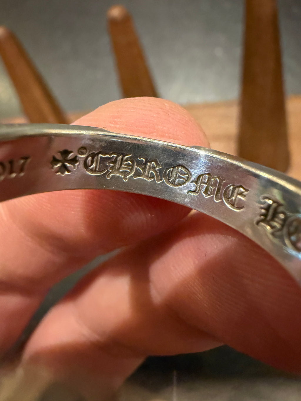 Chrome Hearts Negative Plus Band Ring Silver - size 10