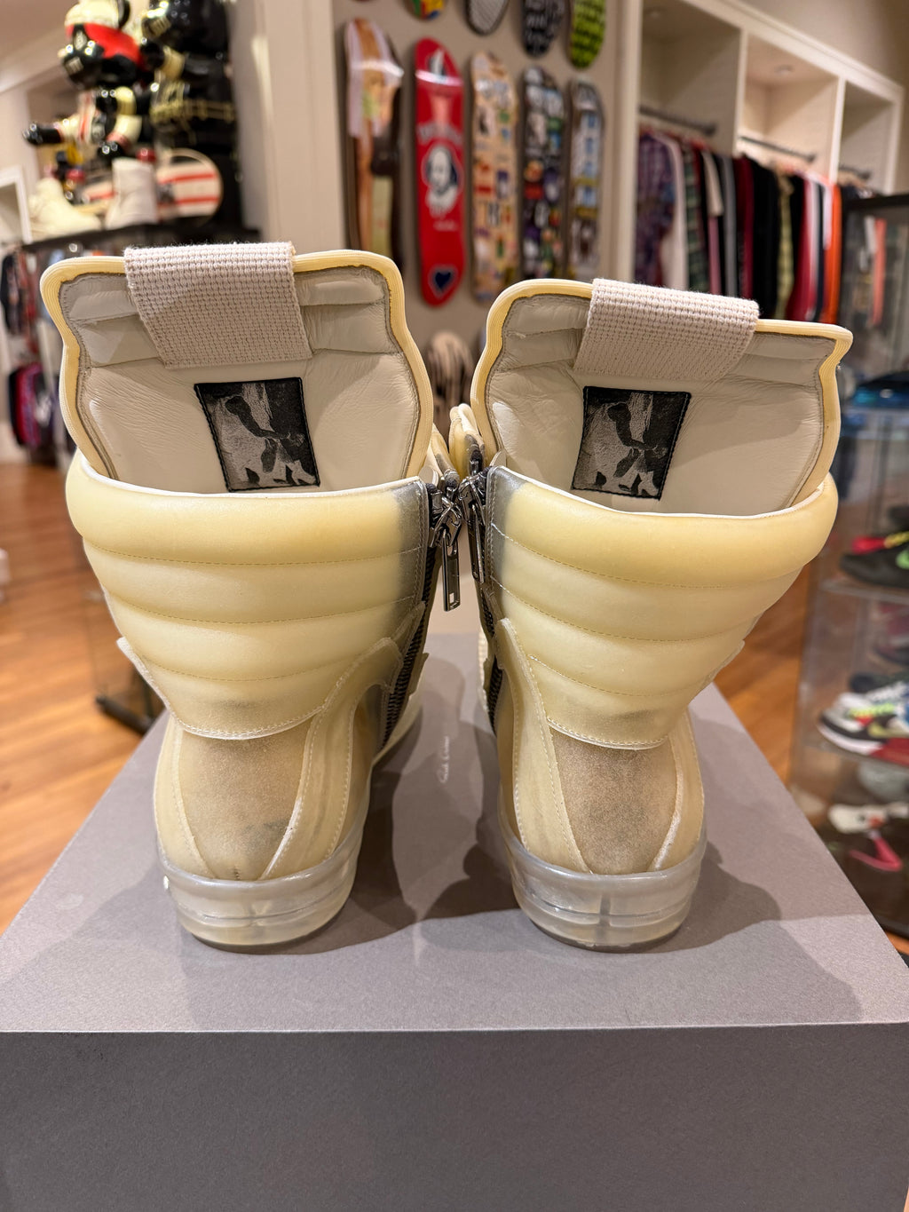 Rick Owens Edfu JumboLace Geobasket - Natural / Clear