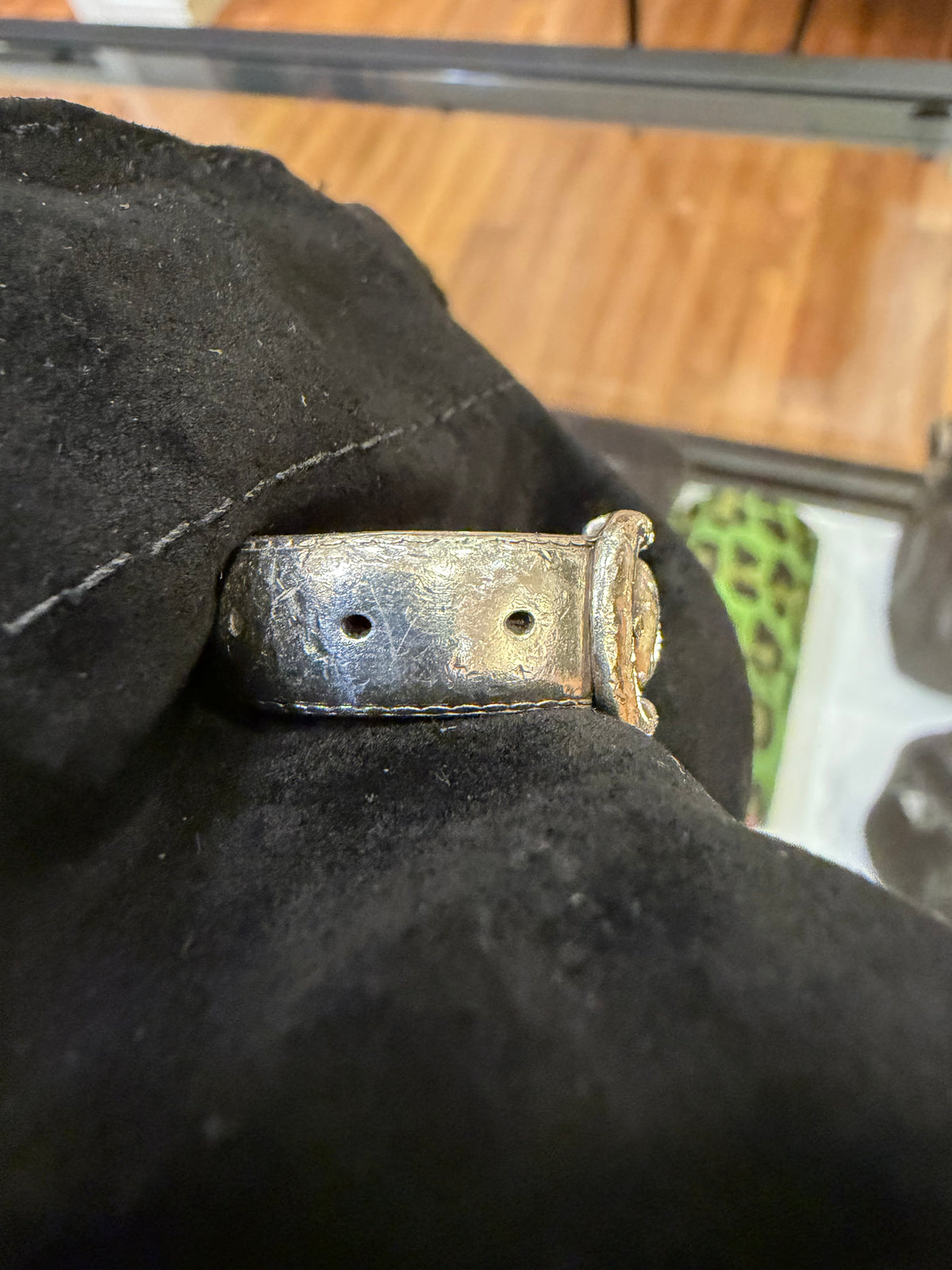 Chrome Hearts Large Gunslinger Belt Ring - Silver