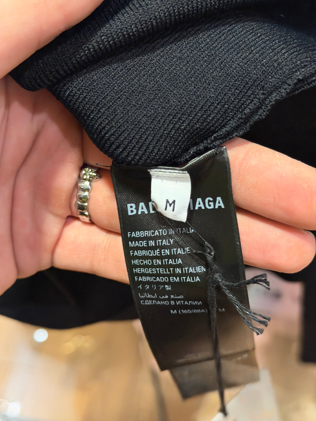 Balenciaga Nano Logo Rib Turtleneck Sweater