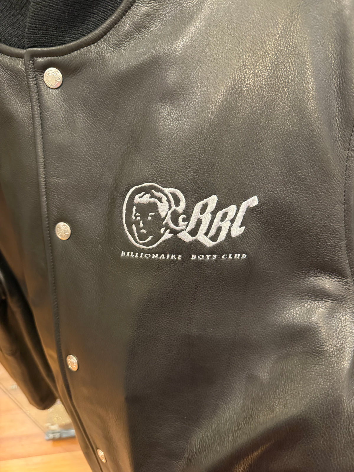 Billionaire Boys Club Golden Bear Leather Varsity Jacket