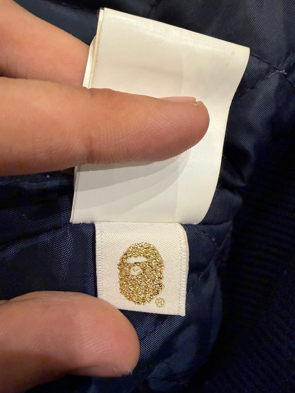 Bape Varsity Shark Jacket -
Navy