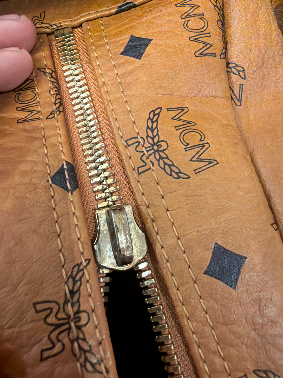 MCM Visetos Backpack - Cognac