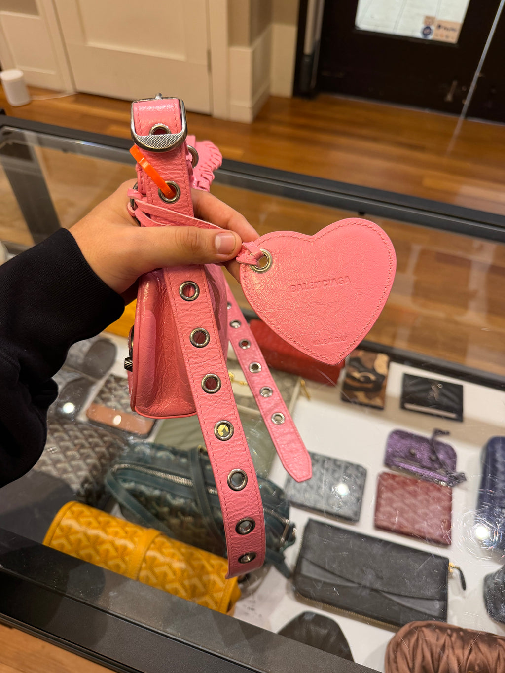 Balenciaga Le Cagole Mini Leather Bag - Pink
