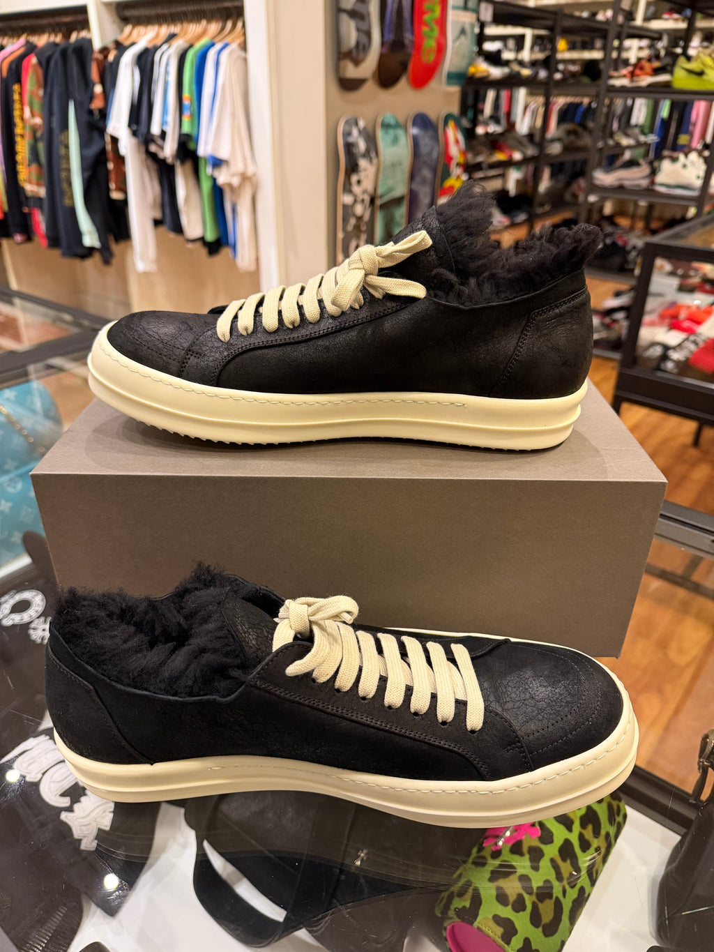 Rick Owens Vintage Low - Sherling Lined Black