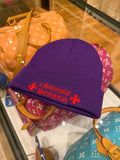 Chrome Hearts Embroidered Beanie Purple