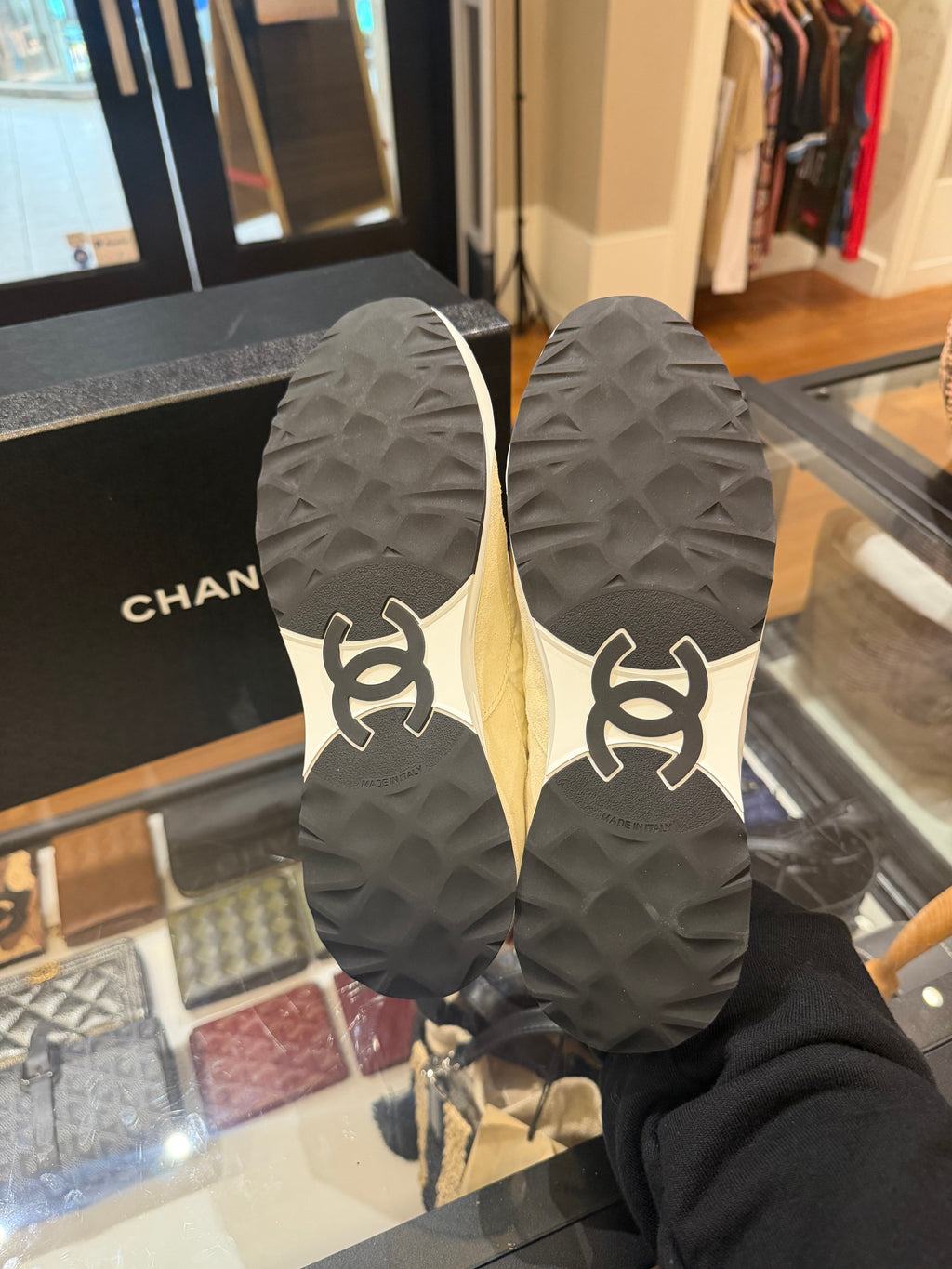 Chanel Interlocking CC Logo Athletic Sneaker - Beige  WMNS