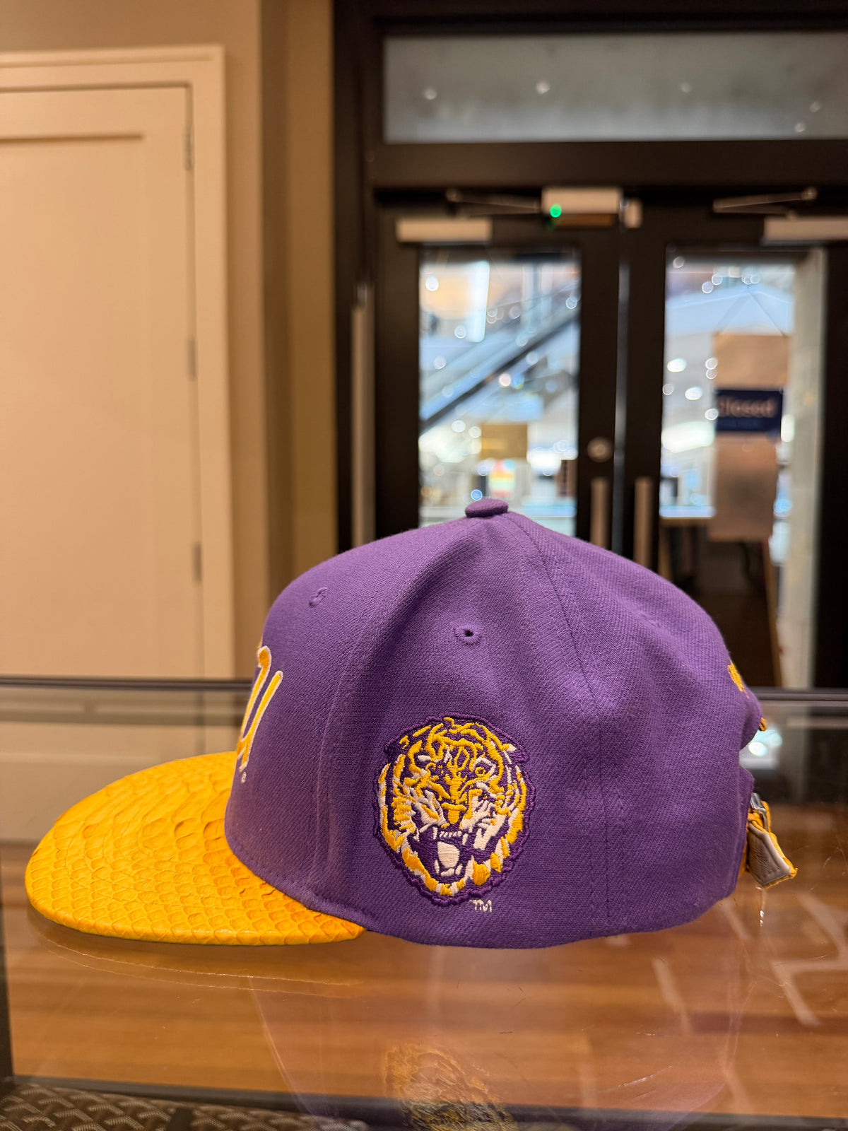 Just Don Snakeprint Bill LSU Adjustable Baseball Cap