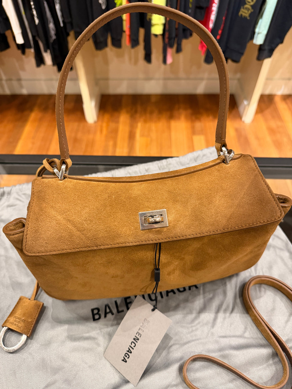 Balenciaga Rodeo Bag Small - Camel Suede
