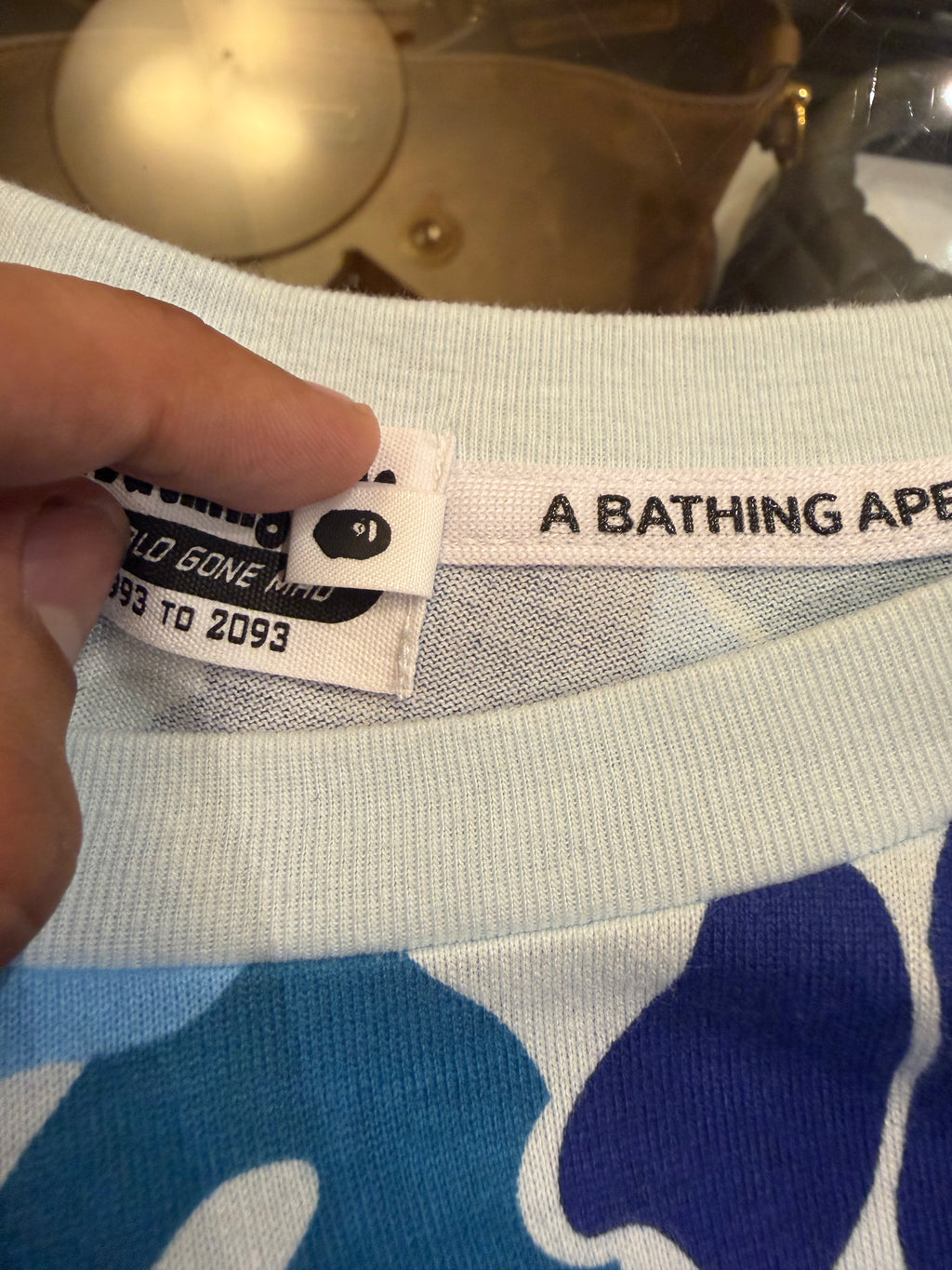 Bape Big ABC Camo Tee - Blue