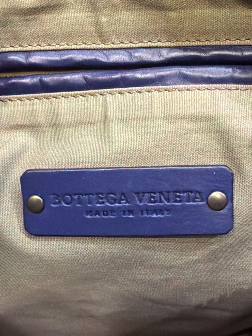 Bottega Veneta Intrecciato Woven Leather Pouch - Blue