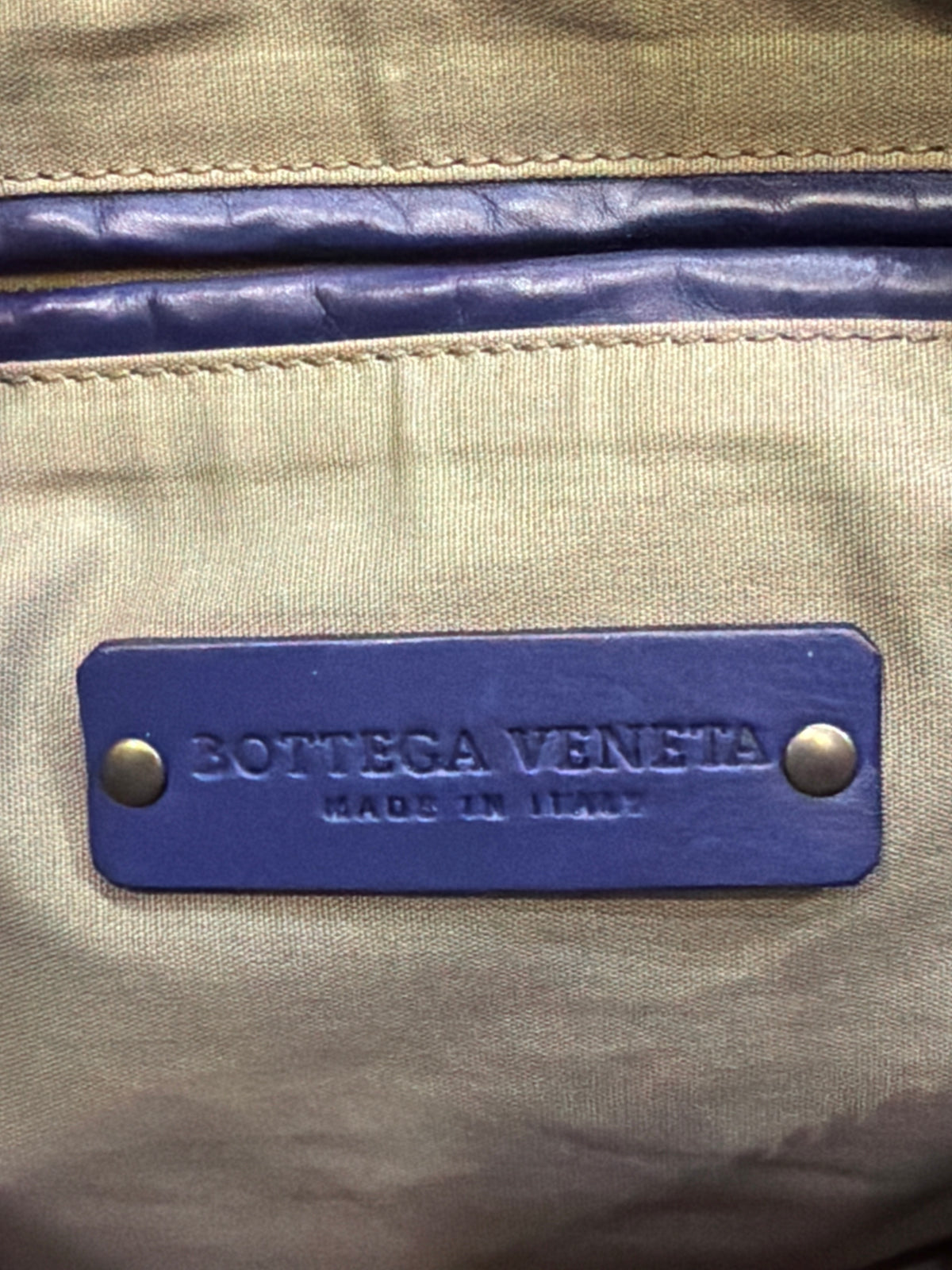 Bottega Veneta Intrecciato Woven Leather Pouch - Blue