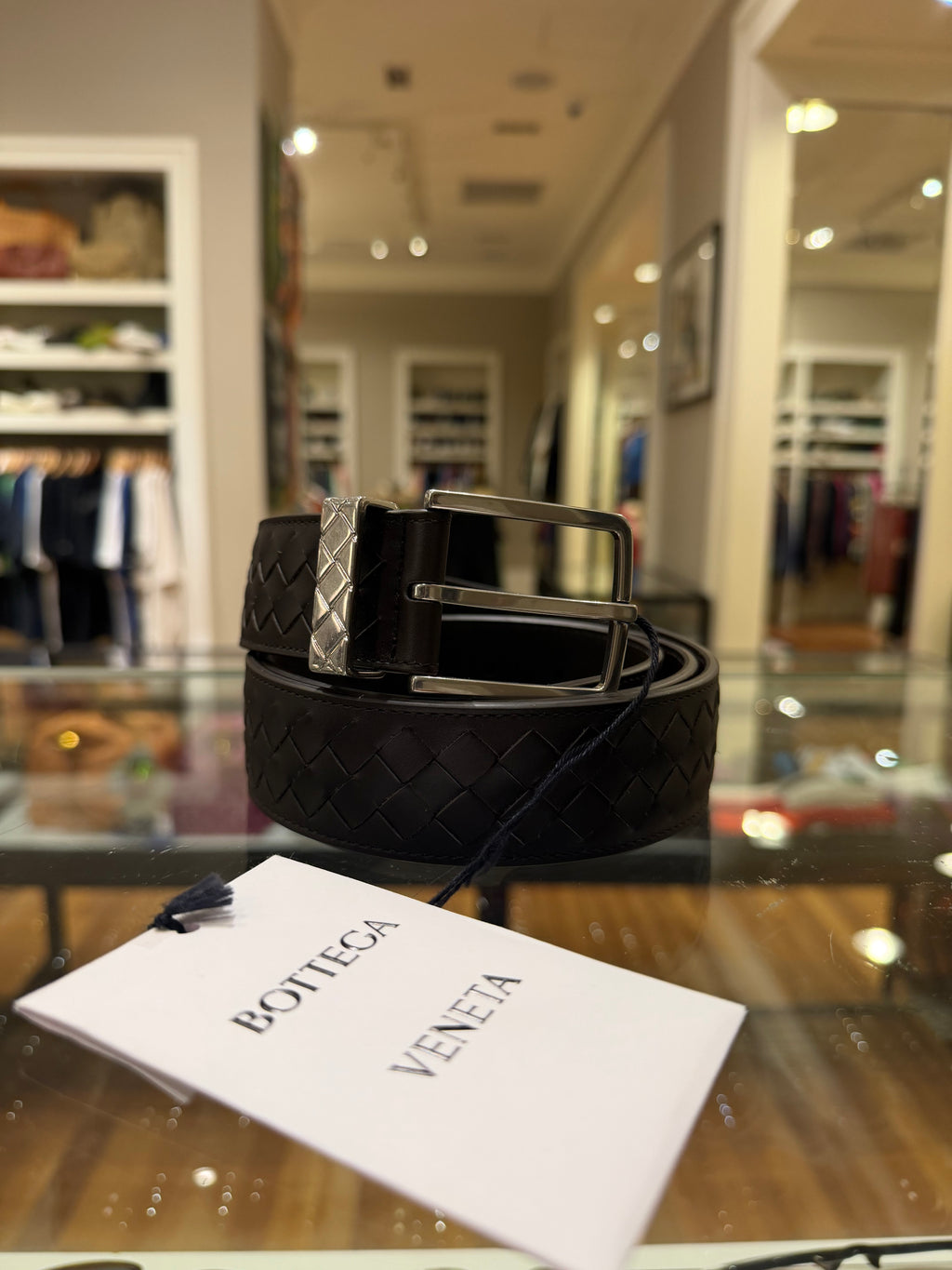 Bottega Leather Belt - Brown