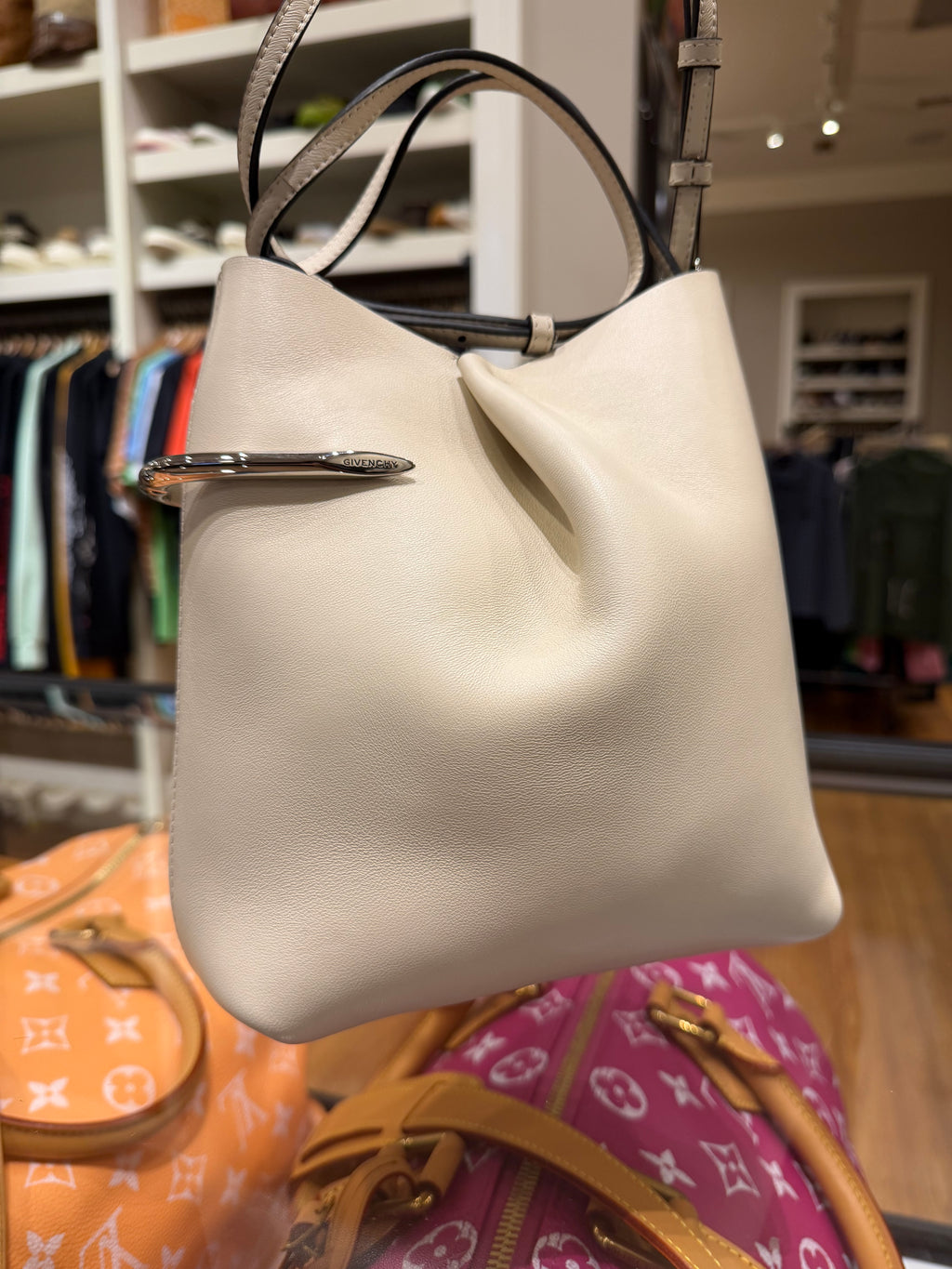 Givenchy Pinch Me Shoulder Bag Cream
