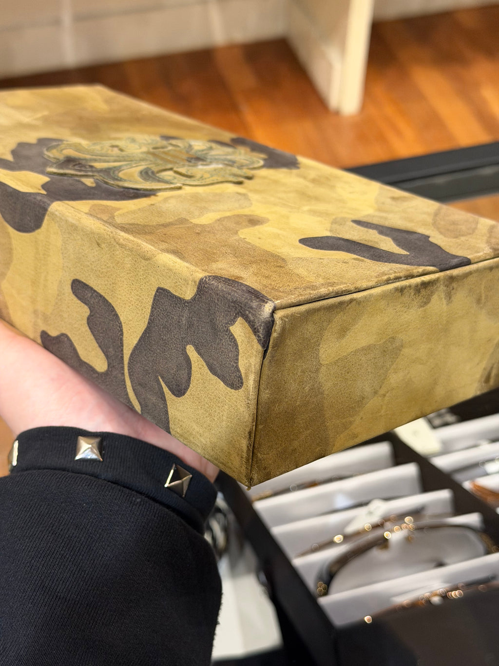 Chrome Hearts Camo Fleur Leather 6 Pair Sunglasses Case
