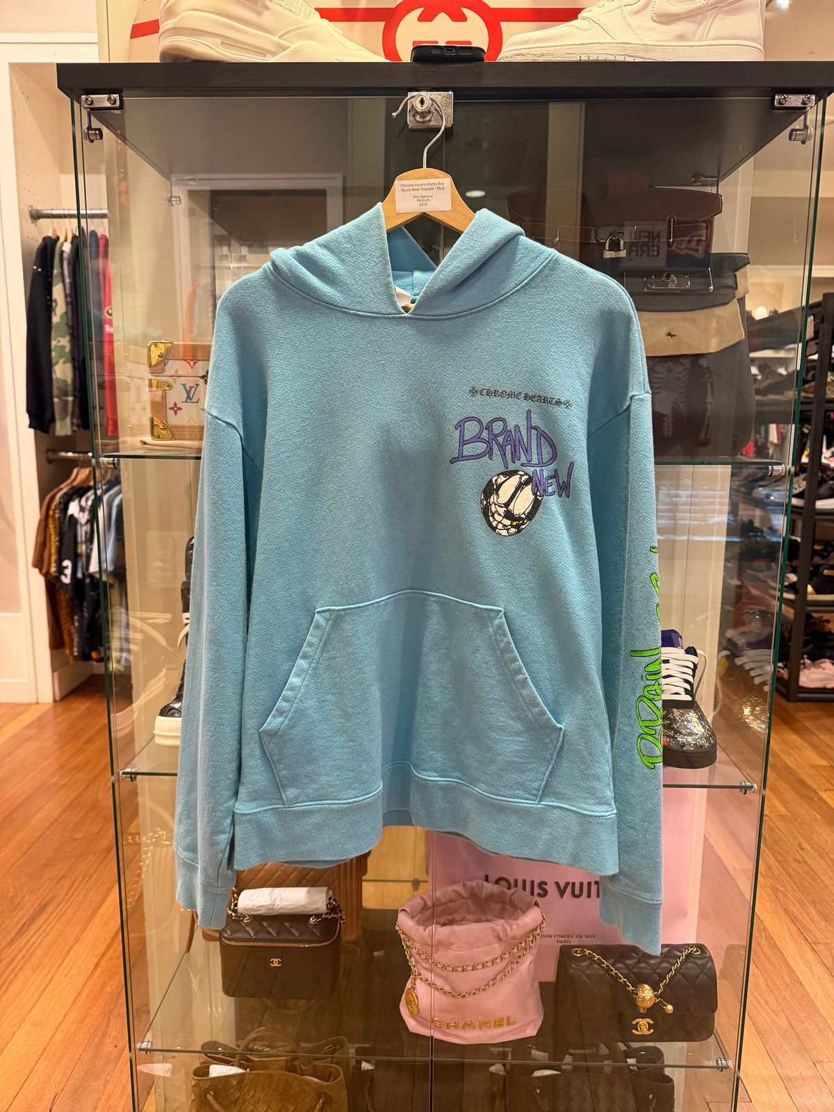 Chrome Hearts Matty Boy ‘Brain New’ Hoodie - Blue